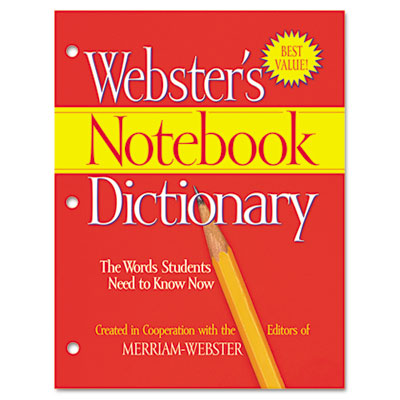 Merriam Webster Notebook Dictionary, Three Hole Punched, Paperback, 80 Pages MERFSP0566 FSP0566
