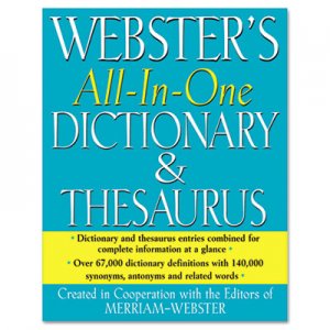 Merriam Webster All-In-One Dictionary/Thesaurus, Hardcover, 768 Pages MERFSP0471 AVT-FSP0467