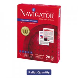 Navigator Premium Multipurpose Paper, 97 Bright, 20lb, Letter, White, 200,000 Sheets/PLT SNANMP1120PLT NMP1120PLT