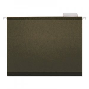 Genpak Reinforced Recycled Hanging Folder, 1/5 Cut, Letter, Standard Green, 25/Box UNV24115