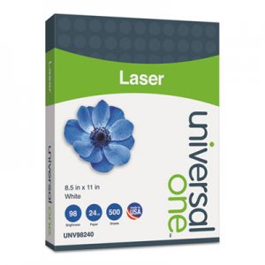 Genpak Laser Paper, 98 Brightness, 24lb, 8-1/2 x 11, White, 500 Sheets/Ream UNV98240
