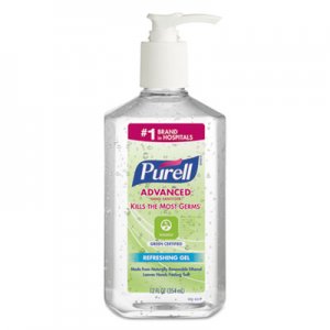 PURELL Advanced Green Certified Instant Hand Sanitizer Gel, 12oz Pump Bottle, Clear GOJ369112EA 3691-12