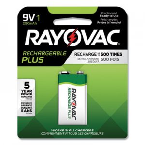 Rayovac Platinum Rechargeable NiMH Batteries, 9V RAYPL16041GEND PL1604-1 GENE