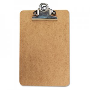 Genpak Hardboard Clipboard, 3/4" Capacity, Holds 5w x 8h, Brown UNV05610