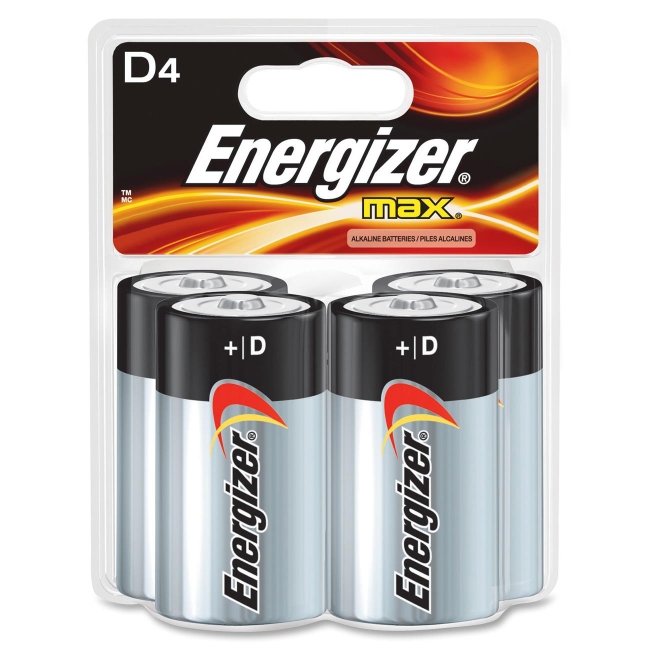 Energizer D Cell Alkaline Battery E95BP-4