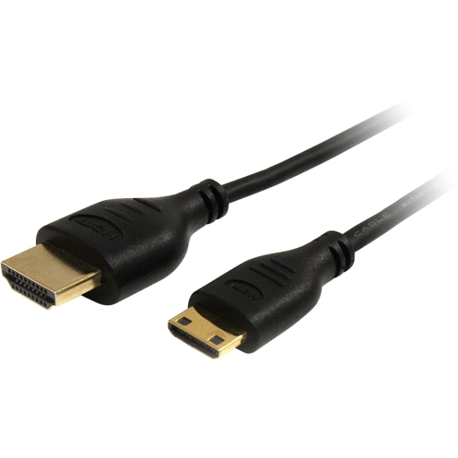 StarTech.com 3 ft Slim HDMI High Speed with Ethernet Cable HDMI to Mini HDMI HDMIACMM3S