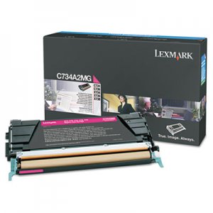 Lexmark C734A2MG Toner, 6000 Page-Yield, Magenta LEXC734A2MG C734A2MG