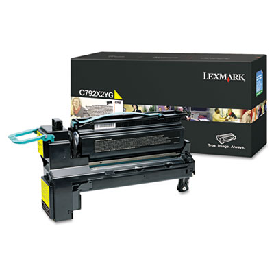 Lexmark Extra High-Yield Toner, 20,000 Page-Yield, Yellow C792X2YG LEXC792X2YG