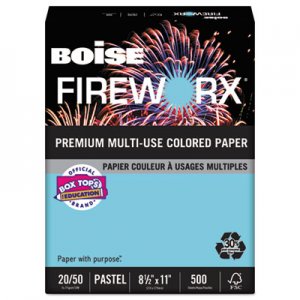 Boise FIREWORX Colored Paper, 20lb, 8-1/2 x 11, Turbulent Turquoise, 500 Sheets/Ream CASMP2201TT MP2201-TT