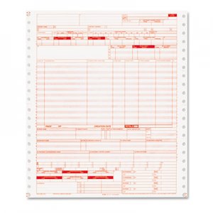 Paris Corporation UB04 Insurance Claim Form, 2-Part, White/Canary, 9 1/2 x 11, 1000 Forms PRB05110 05110