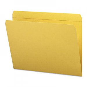 Smead File Folders, Straight Cut, Reinforced Top Tab, Letter, Goldenrod, 100/Box SMD12210 12210