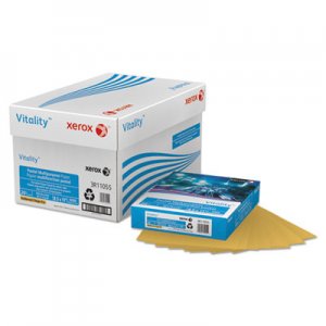 Xerox Vitality Pastel Multipurpose Paper, 8 1/2 x 11, Gold, 500 Sheets/RM XER3R11055 3R11055