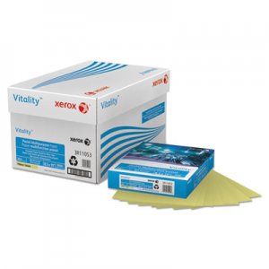 Xerox Vitality Pastel Multipurpose Paper, 8 1/2 x 11, Yellow, 500 Sheets/RM XER3R11053 3R11053