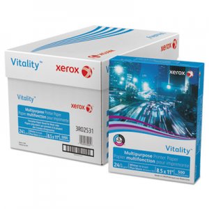 Xerox Vitality Multipurpose Printer Paper, 8 1/2 x 11, White, 500 Sheets/RM XER3R02531 3R02531