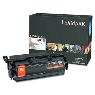 Lexmark Extra High-Yield Toner, 36,000 Page-Yield, Black X654X21A LEXX654X21A