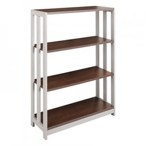 Linea Italia Trento Line Bookcase, Three-Shelf, 31 1/2w x 11 5/8d x 43 1/4h, Mocha LITTR735MOC