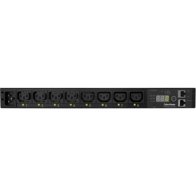 CyberPower Switched PDU RM 1U 20A 8-Outlet PDU20SWHVIEC8FNET