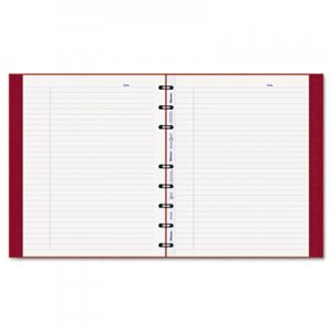 Blueline MiracleBind Notebook, College/Margin, 9 1/4 x 7 1/4, White, Red Cover, 75 Sheets REDAF915083 AF9150.83