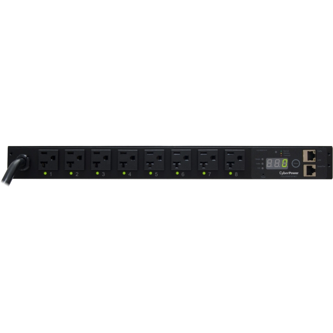 CyberPower Switched PDU RM 1U 20A 8-Outlet PDU20SWT8FNET