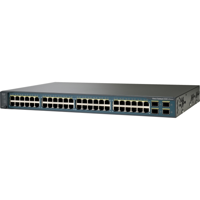 Cisco Catalyst Layer 3 Switch - Refurbished WS-C3560V248TSS-RF 3560V2-48TS