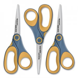 Westcott Non-Stick Titanium Bonded Scissors, 8" Straight, 3/Pack ACM15454 15454