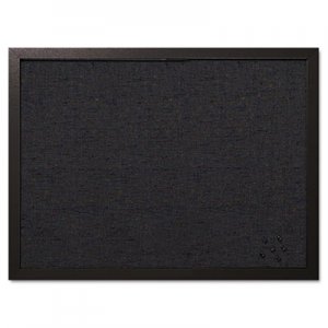 MasterVision Designer Fabric Bulletin Board, 24X18, Black Fabric/Black Frame BVCFB0471168 FB0471168