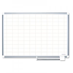 MasterVision Grid Planning Board, 2 x 3 Grid, 72 x 48, White/Silver BVCMA2793830 MA2793830
