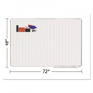 MasterVision Grid Planning Board w/ Accessories, 1 x 2 Grid, 72 x 48, White/Silver BVCMA2792830A MA2792830A