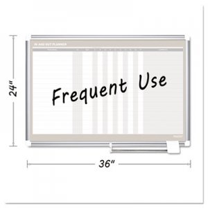 MasterVision In-Out Magnetic Dry Erase Board, 36x24, Silver Frame BVCGA01110830 GA01110830