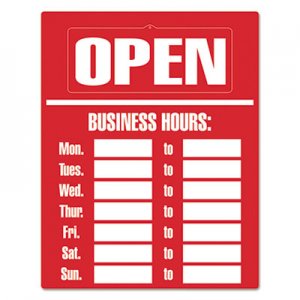 COSCO Business Hours Sign Kit, 15 x 19, Red COS098072 098072
