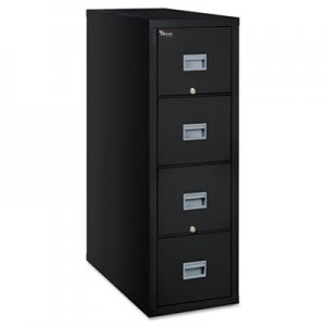 FireKing Patriot Insulated Four-Drawer Fire File, 17-3/4w x 31-5/8d x 52-3/4h, Black FIR4P1831CBL