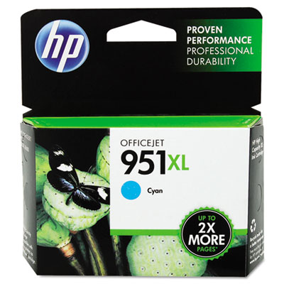 HP 951XL, (CN046AN) High Yield Cyan Original Ink Cartridge HEWCN046AN CN046AN
