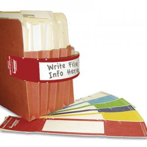 Tabbies File Pocket Handles, 9-5/8 x 2, Red/White, 48/Pack TAB68805 68805
