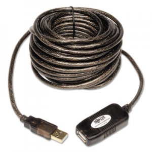 Tripp Lite USB 2.0 Active Extension Cable, 16 ft, Black TRPU026016 U026-016