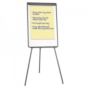 Genpak Lightweight Tripod Style Dry Erase Easel, 29 x 41, White/Black UNV43032