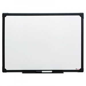 Genpak Dry Erase Board, Melamine, 24 x 18, Black Frame UNV43630