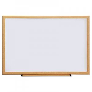 Genpak Dry Erase Board, Melamine, 36 x 24, Oak Frame UNV43619