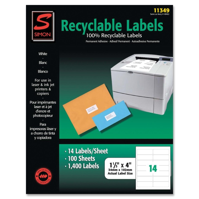 Simon Marketing Recyclable Address Label SL11349 SJPSL11349