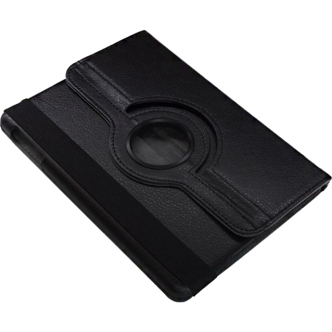 Premiertek Black Leather Flip Case w/360 Degree Rotating Stand for Apple iPad mini LC-IPAD_MINI-BK