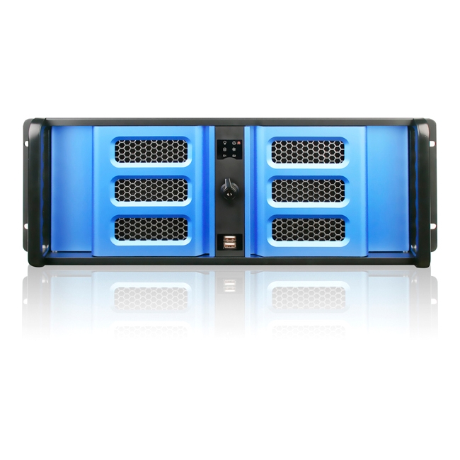 iStarUSA 4U Compact Stylish Rackmount Chassis with 8" Touch Screen LCD D-407SE-BL-TS859 D-407SE-TS859