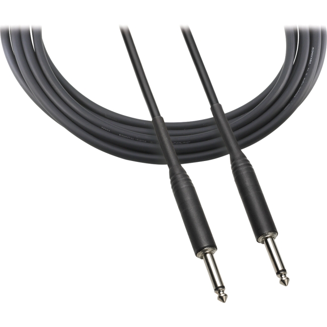 Audio-Technica 1/4" - 1/4" Phone Plug Instrument Cable. 10' (3.0 m) Length ATR-INST10