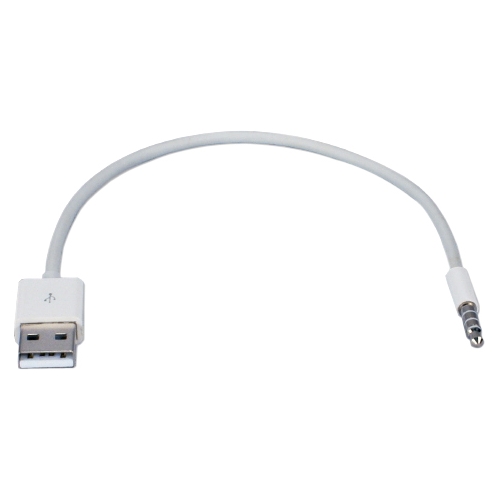 QVS USB Stereo Audio, Sync & Charger Cable for iPod Shuffle ACU-01