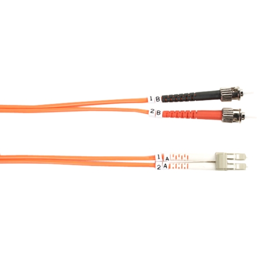 Black Box 62.5-Micron Multimode Value Line Patch Cable, ST-LC, 3-m (9.8-ft.) FO625-003M-STLC