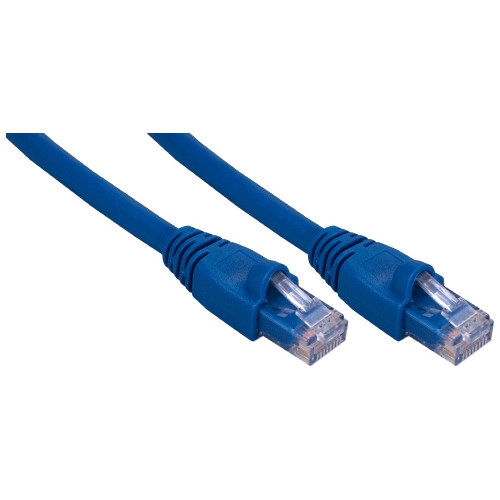 QVS 3ft CAT6A 10Gigabit Ethernet Blue Patch Cord CC715A-03BL