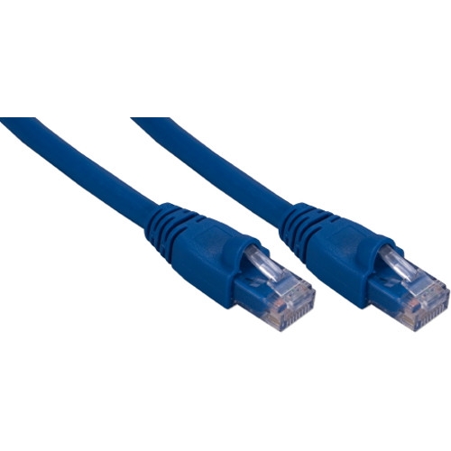 QVS 100ft CAT6A 10Gigabit Ethernet Blue Patch Cord CC715A-100BL