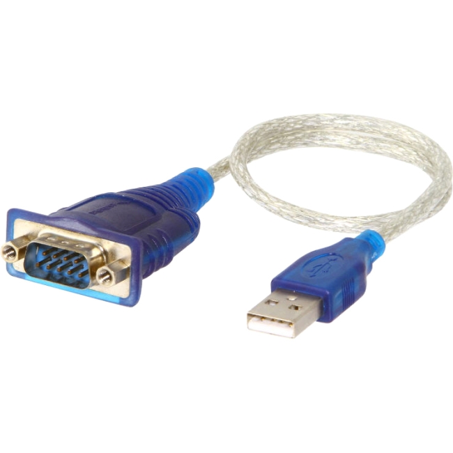 Sabrent USB 2.0 to Serial DB9 Male (9 Pin) RS232 Cable Adapter 1 Ft Cable CB-RS232