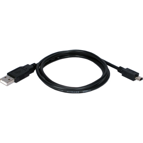QVS USB 2.0 Type A Male to Mini B Male Sync and Charger Cable CC2215M-01