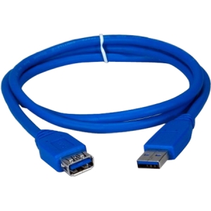QVS 6ft, Blue, USB A Male to Female CC2220C-06