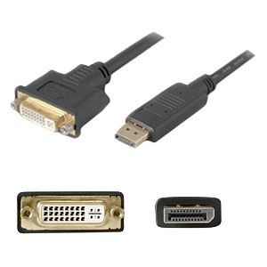 AddOn Displayport to DVI Active Adapter Cable - Male to Female DP2DVIA