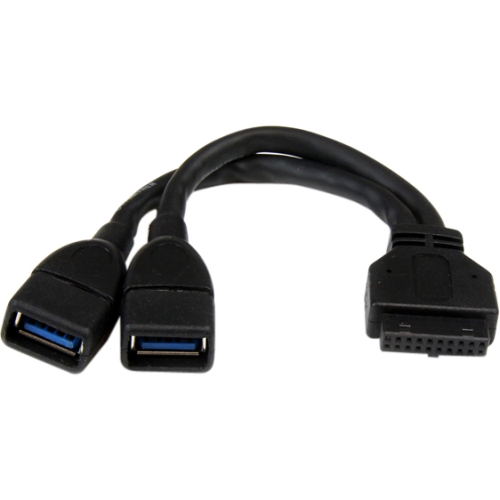 StarTech.com 2 Port Internal USB 3.0 Motherboard Header Adapter Cable USB3SMBADAP6